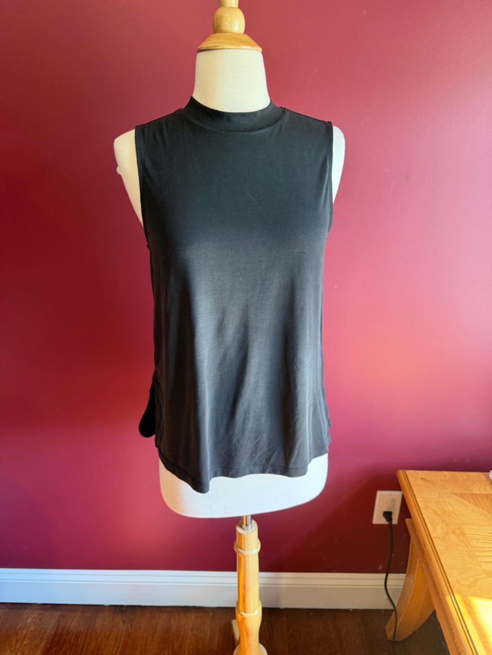 Banana Republic Black Mock Neck Sleeveless Tank